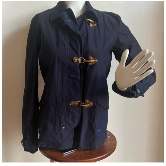 Lauren Ralph Lauren Vintage Navy Equestrian Toggle buckle jacket SMALL - Picture 5 of 8